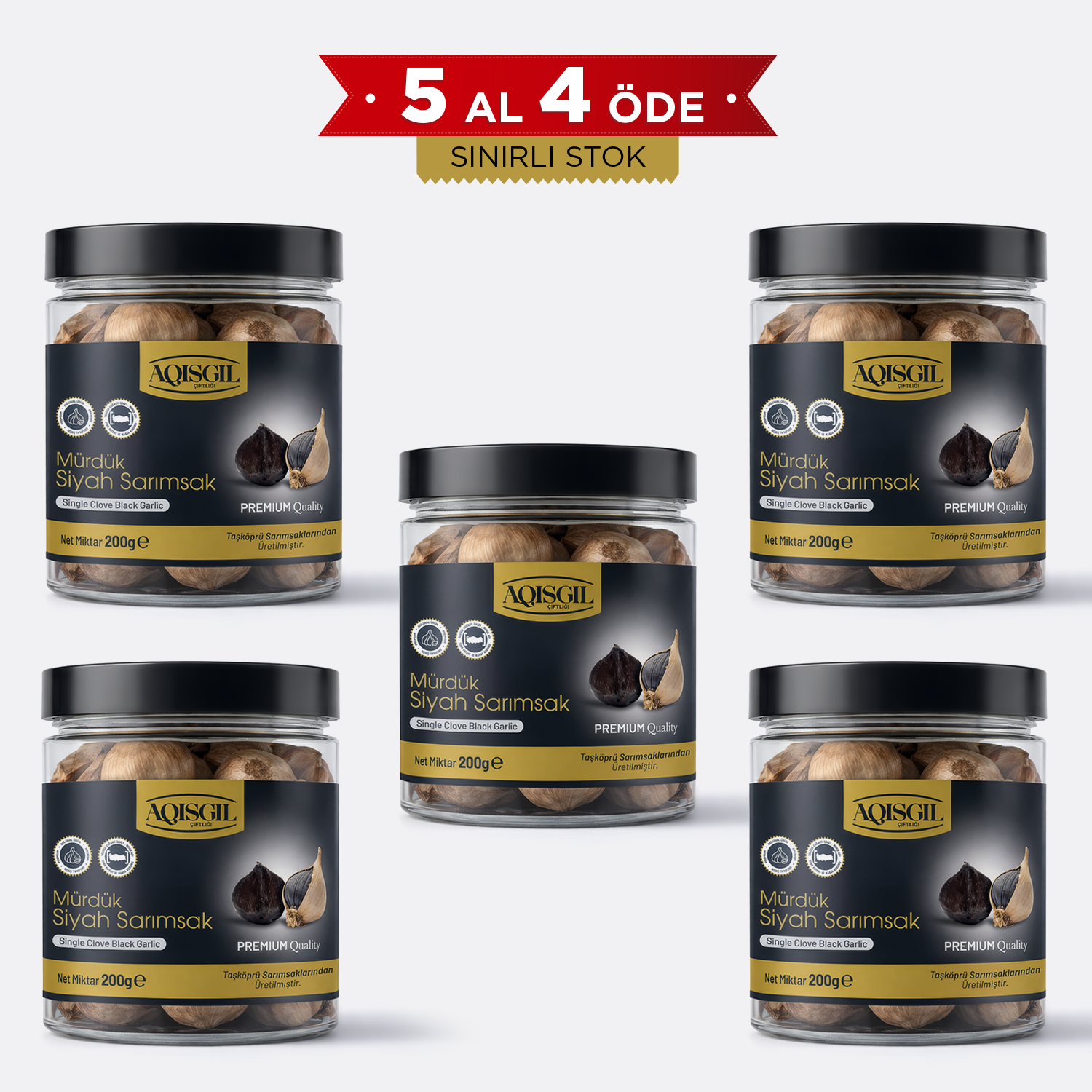 5 Al 4 Öde / Mürdük Siyah Sarımsak / 200g