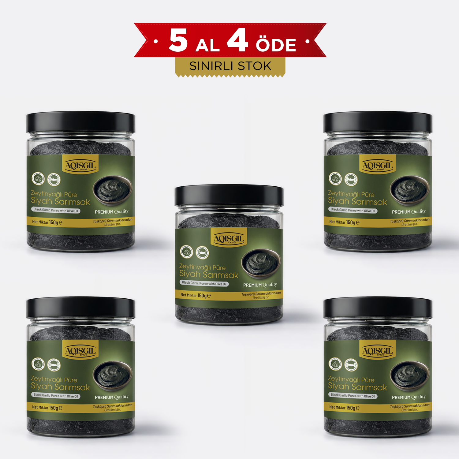 5 Al 4 Öde / Zeytinyağlı Siyah Sarımsak Püre / 150g