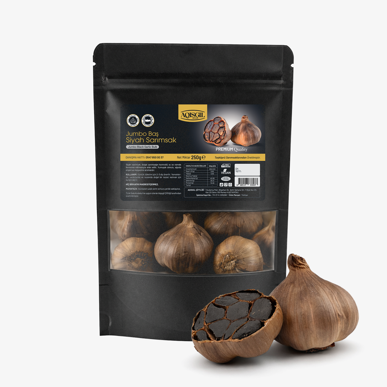 Kabuklu Jumbo Baş Siyah Sarımsak / 250g